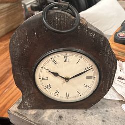 Vintage Tree Stump Looking Clock
