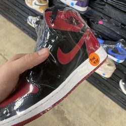 Jordan 1 Youth Size 4.5Y Patent leather ‘Bred’