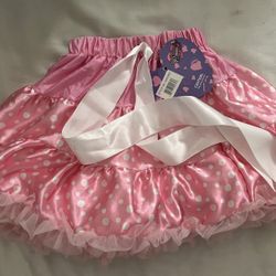 NWT Miss Princess Pink Polka Dot Pettiskirt For Dress Up