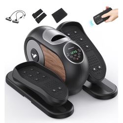 MERACH Under Desk Elliptical Machine, Leg Exerciser While Sitting for Seniors with Remote Control & 12-Speeds, Electric Seated Pedal Exerciser Machine