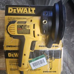 DEWALT SANDER - 6 Amp Corded Variable Speed Disk Sander with 5 in., 8 Hole Hook and Loop Pad, Dust Shroud and Wrench

