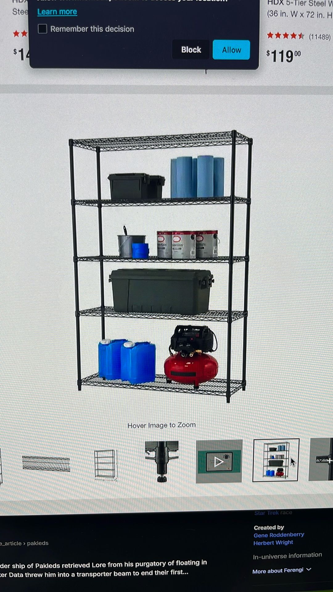 Wire Storage Shelves And Moving Blankets