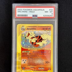 Arcanine Aquapolis PSA 8 LOW POP SWIRL 🌀 