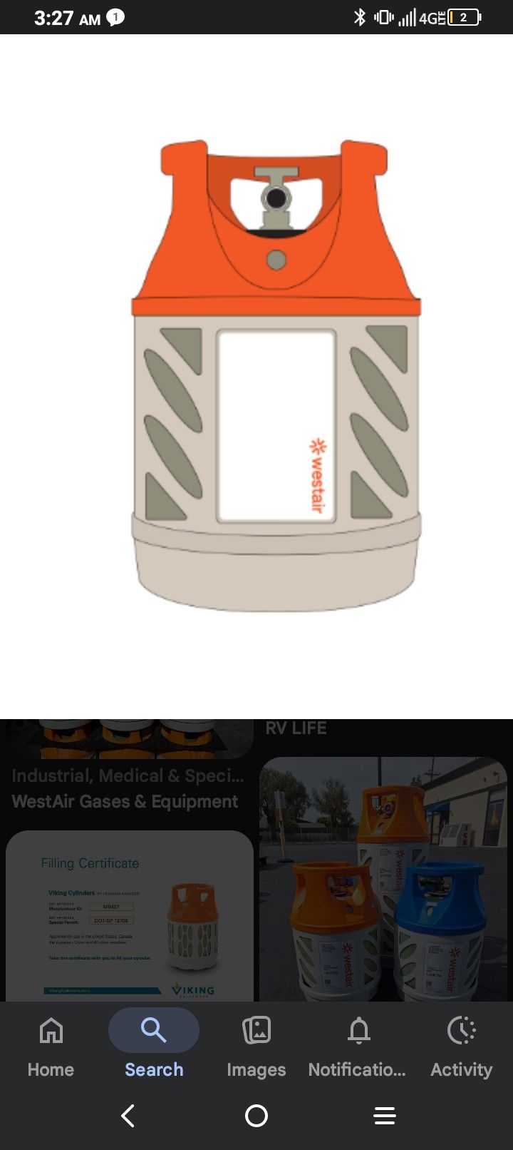 Full 5 Gallon Propane Tnk