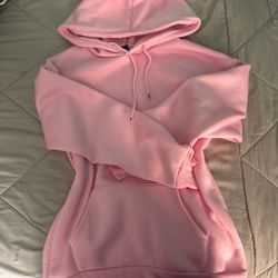 PINK HOODIE SIZE M (SHEIN)