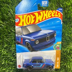 Hot Wheels BMW 2002 blue diecast car #DiecastCars #BMW