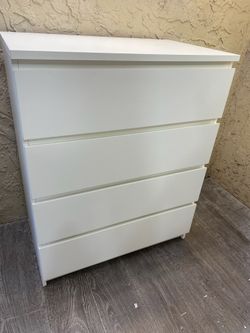 White Four Drawer Dresser - Local Delivery Available for a Fee - See My Items
