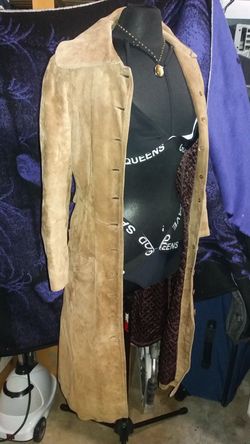 Vintage woman suede coat