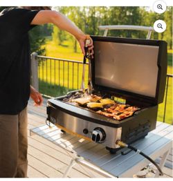 Griddle HALO Elite1B Griddle de Gas Propano para Exteriores con 1 Quemador, Cocina de 2 Zonas y Diseño Compacto
