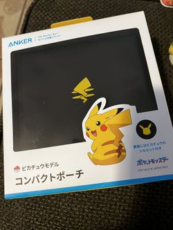 Pikachu Anker Compact Pouch – Black Japan Exclusive NEW sealed