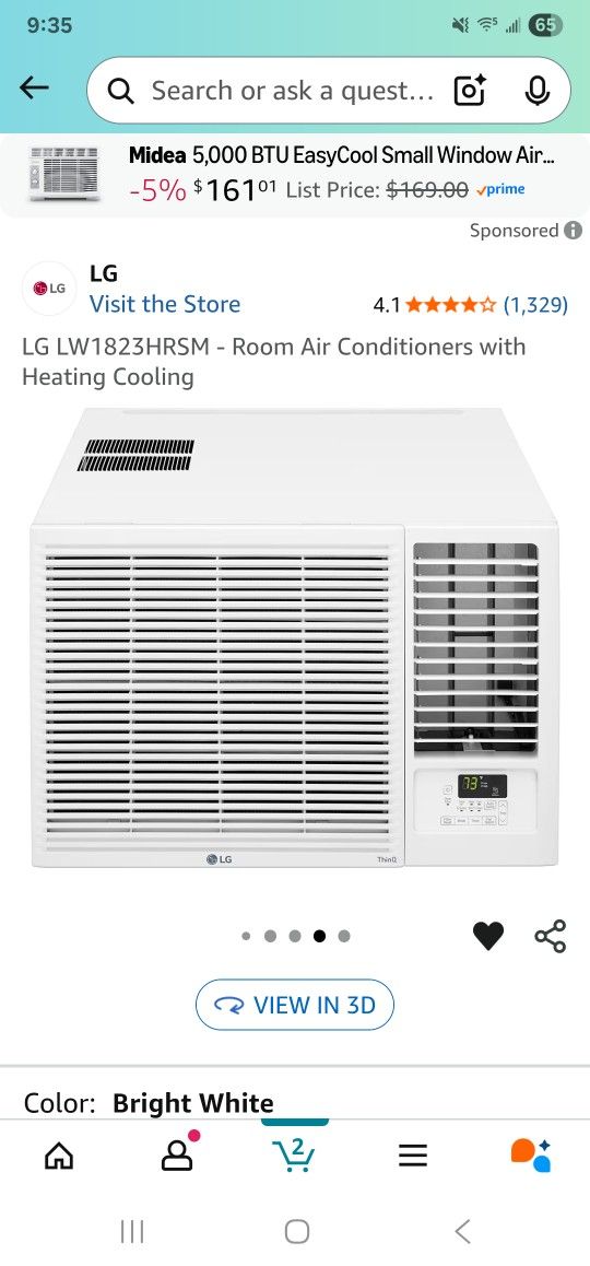 NEW LG - Room Air Conditioners with Heating Cooling
$180!!!