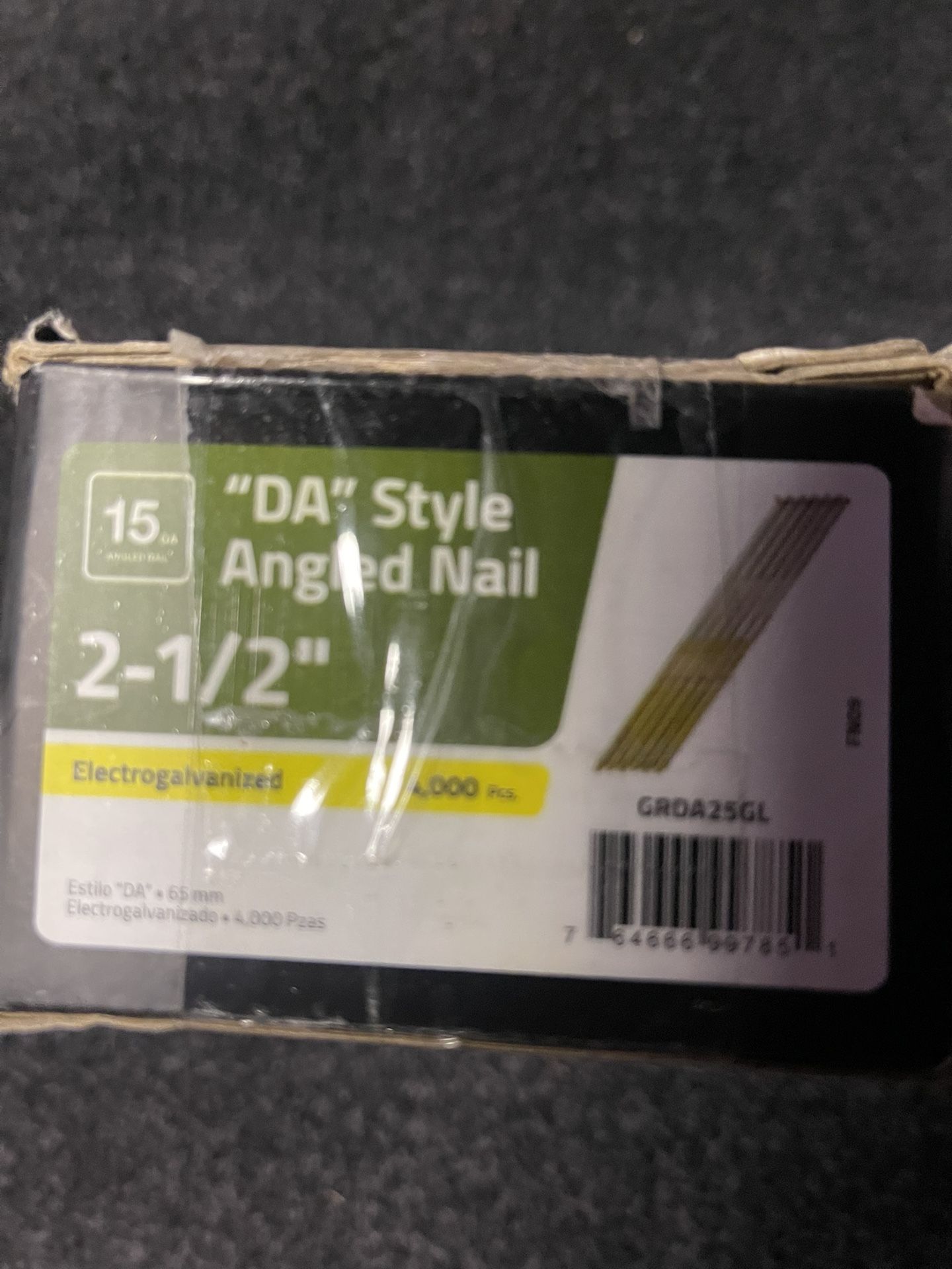 Large box of Brads angled new boxes