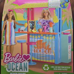 Barbie Loves The Ocean Beach Shack Playset  Recycled Plastics with dolls