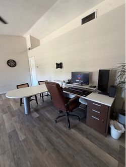 Office desk sets and individual pieces