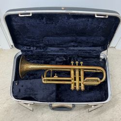 Vintage Bb Cornet, Vincent Bach Corp Mouthpiece & Conn Case