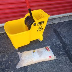 Mop Bucket And Mophead 
