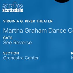 Martha Graham Dance Company Concert