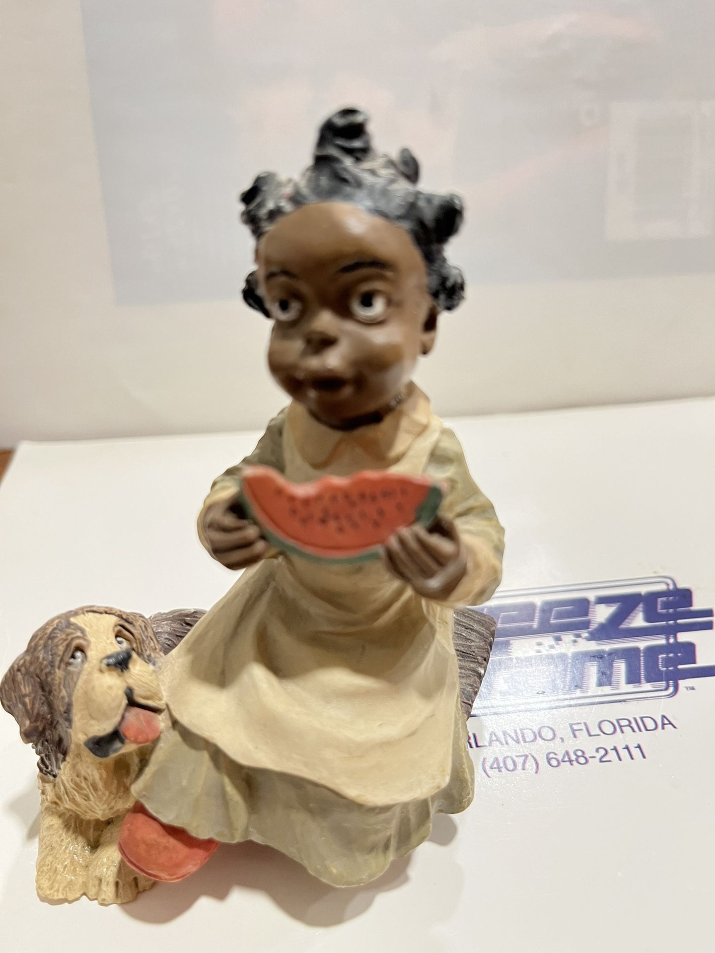 African American Figurines, Ceramic Vintage, Black Family,