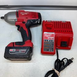 Milwaukee 2663-20 M18 18V Cordless Impact Wrench with 5.0Ah Batt & Charger