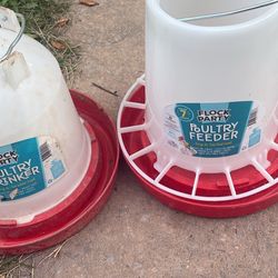 Chicken Feeder And Water Bowls 