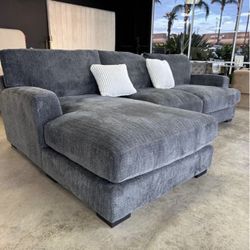Sectional Sofa Couch Chaise For Living Room — TAKE HOME WITH $0 DOWN
