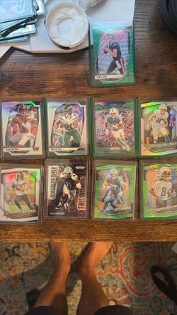 NFL green pulsar/silver prizm/inserts