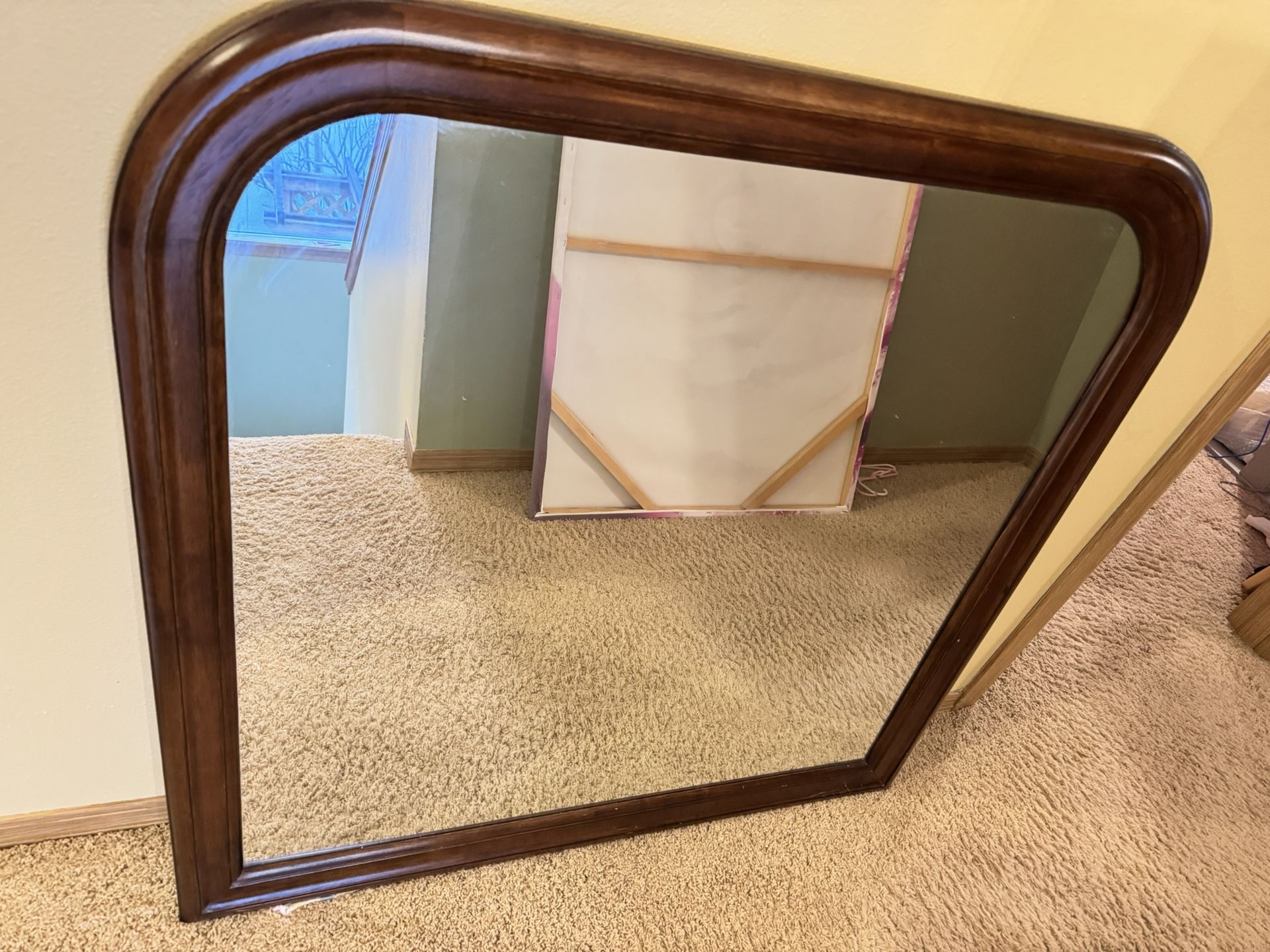 Brown Mirror For Dresser