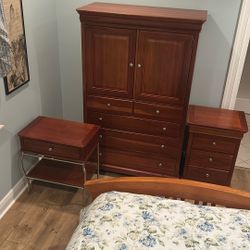 Armoire And Matching  End Tables 