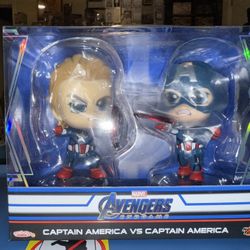 Marvel Hot Toys Cosbaby Avengers Endgame Captain America Vs Captain America