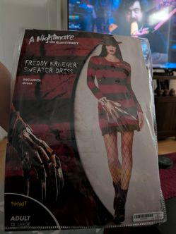 Women's Halloween Freddy Kruger Dress (Large)