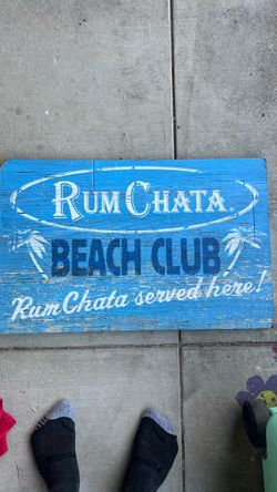 Wooden bar sign