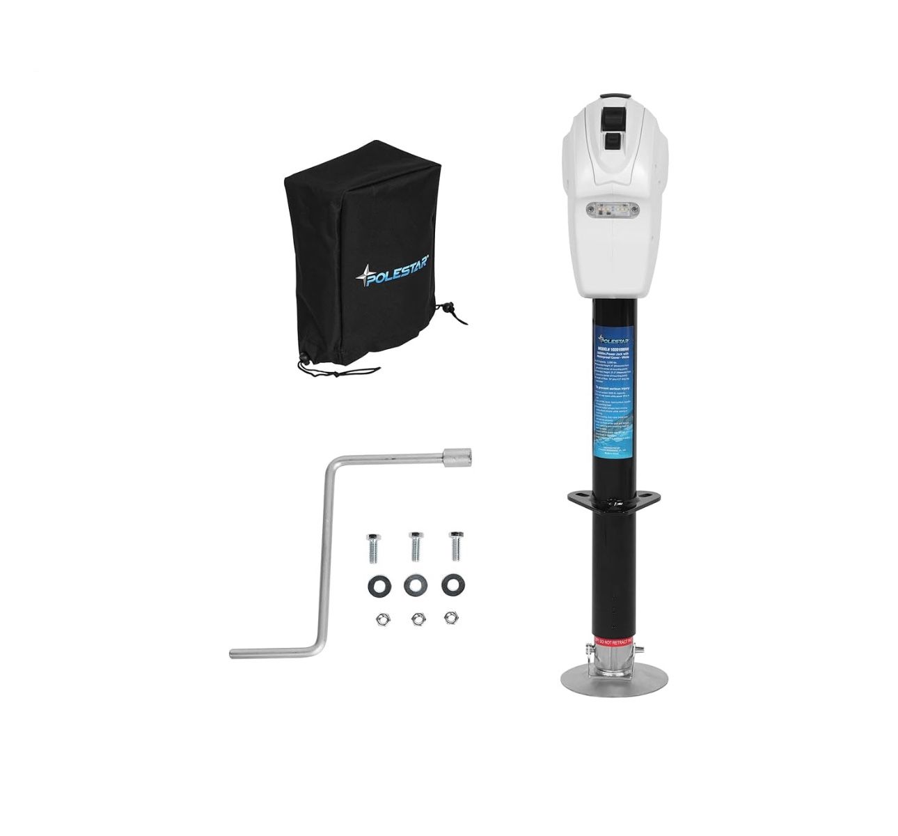 POLESTAR Power Tongue Jack, Electric Trailer Jack 3,500 lbs. A-Frame Electric Tongue Jack for Travel Trailer with Waterproof Cover & LED Light, Emerge