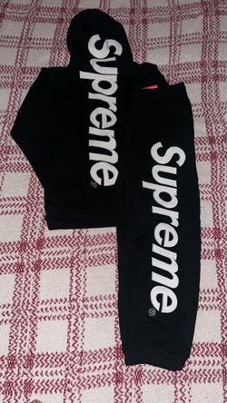 Supreme Men’s 2-piece Sweatsuit Hoodie & Pants Black Size M and L