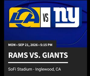 Season HomeOpener: Giants vs Rams 9/21/26