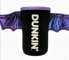Dunkin Donut Halloween Bat Koozie