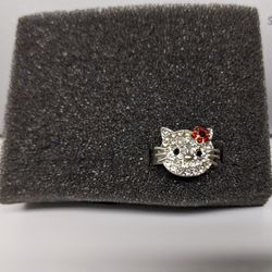 Hello Kitty  Crystal Ring Adjustable 