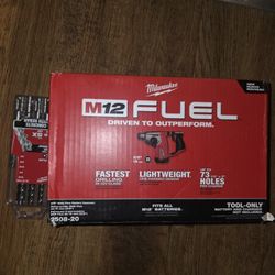 Milwaukee M12 SDS Rotary Hammer With Bits