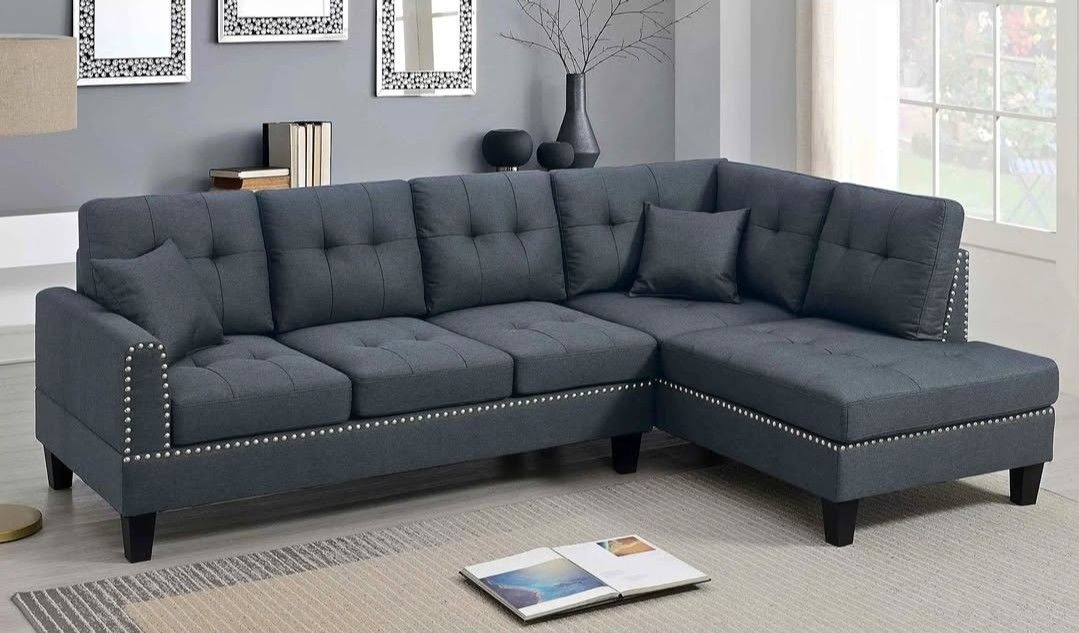 BRAND NEW 2PC SECTIONAL SOFA SET WITH ACCENT PILLOW INCLUDED $329