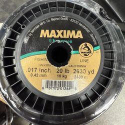 Maxima MBG-20 Ultragreen fishing reel line spool ocean freshwater,  Monofilament Fishing Line 20 lb 2630 Yards