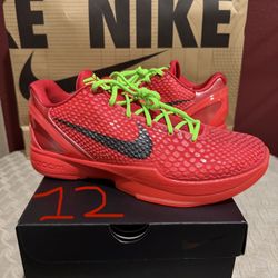 MENS SIZE 12 NIKE KOBE 6 PROTRO REVERSE GRINCH