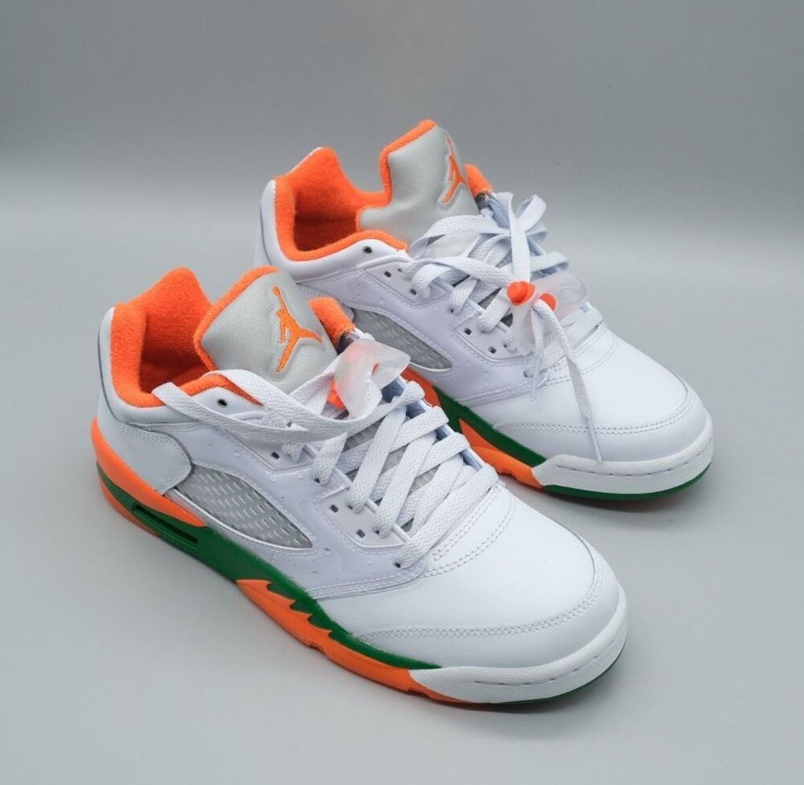 Nike Air Jordan 5 Retro Low Size 7Y WMs Sz 8.5 Miami Hurricanes New