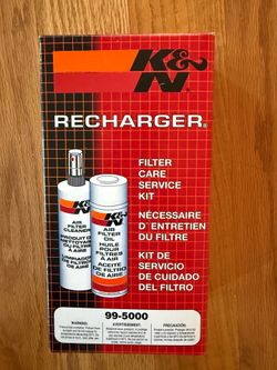 Free with $15 purchase k&n recharger filter care service