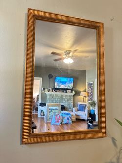Gold framed heavy mirror