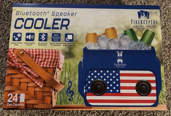 Firekeepers Bluetooth Speaker Cooler Tote Bag