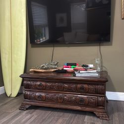 Mid Century Style Dark Wood Coffee Table
