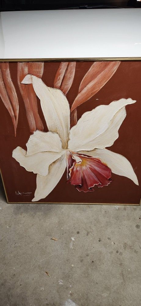 Vintage Frank Walcutt Oil Canvas Painting Large