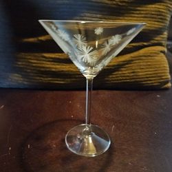 Dandelion Puff Martini Glass