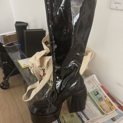Naked Wolfe Spice Black Stretch Leather Boots