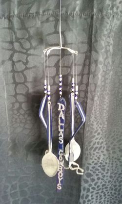 Handmade, handpainted, Cowboys windchime