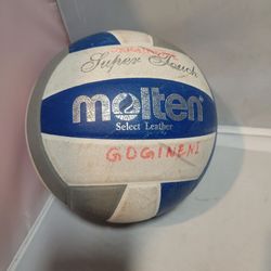 Molten Super Touch Volleyball White Premium Leather Official